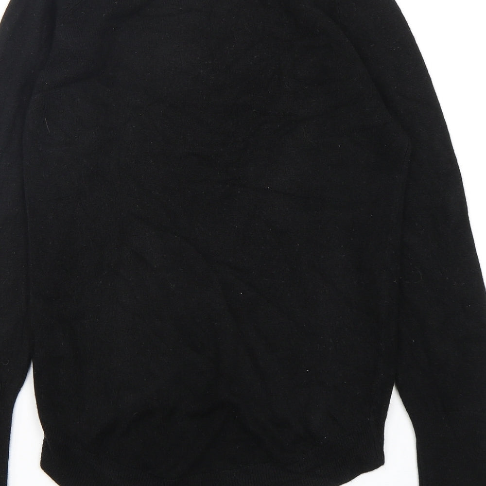 Primark Womens Black Round Neck Acrylic Pullover Jumper Size 4