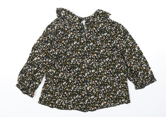 Primark Womens Multicoloured Floral Viscose Basic Blouse Size 8 Collared