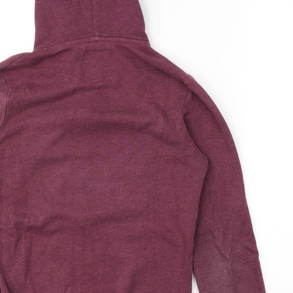 Mens UK Size XS Cedar Wood State Purple Full Zip Hoodie