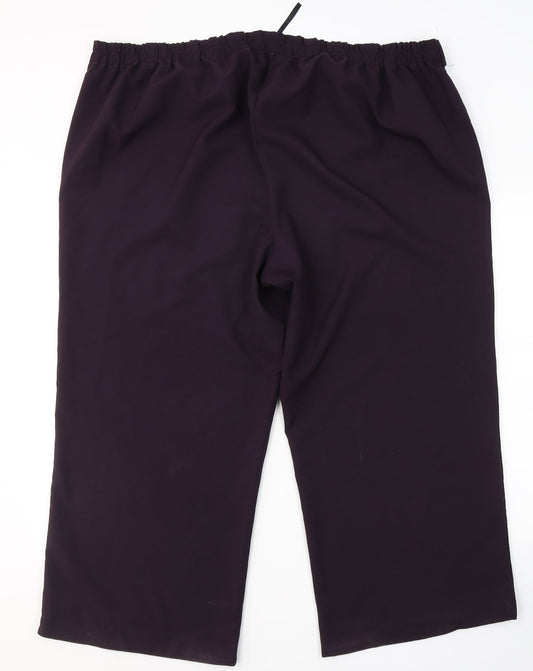 essence Womens Purple Polyester Trousers Size 26 L23 in Regular