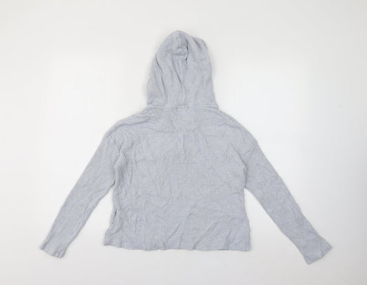 Gap Womens Blue Viscose Pullover Hoodie Size M