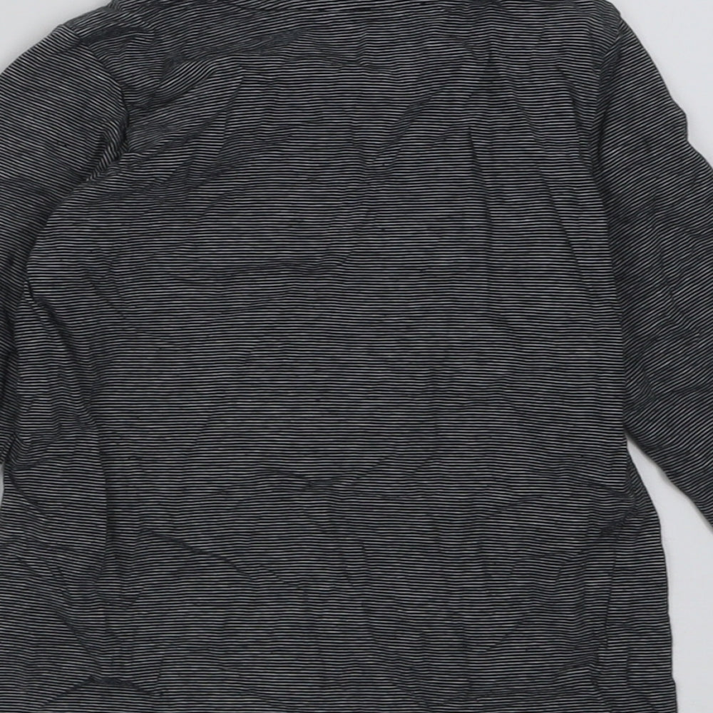 Matalan Boys Grey Striped Cotton Basic Casual Size 2-3 Years Crew Neck Pullover