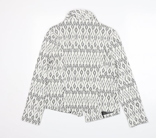 Soon  Womens Multicoloured Argyle/Diamond Cotton Jacket Blazer Size 12