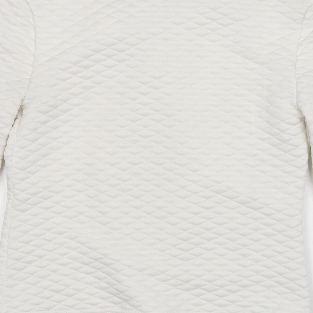 Womens UK Size 8 Exhibit White Cardigan Jumper