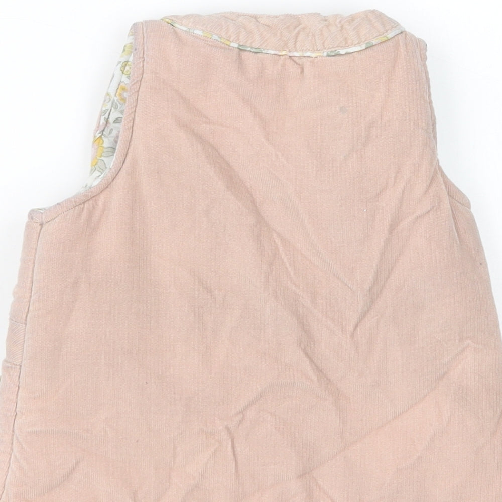 Shabby Chic Girls Pink Gilet Waistcoat Size 4 Years Snap
