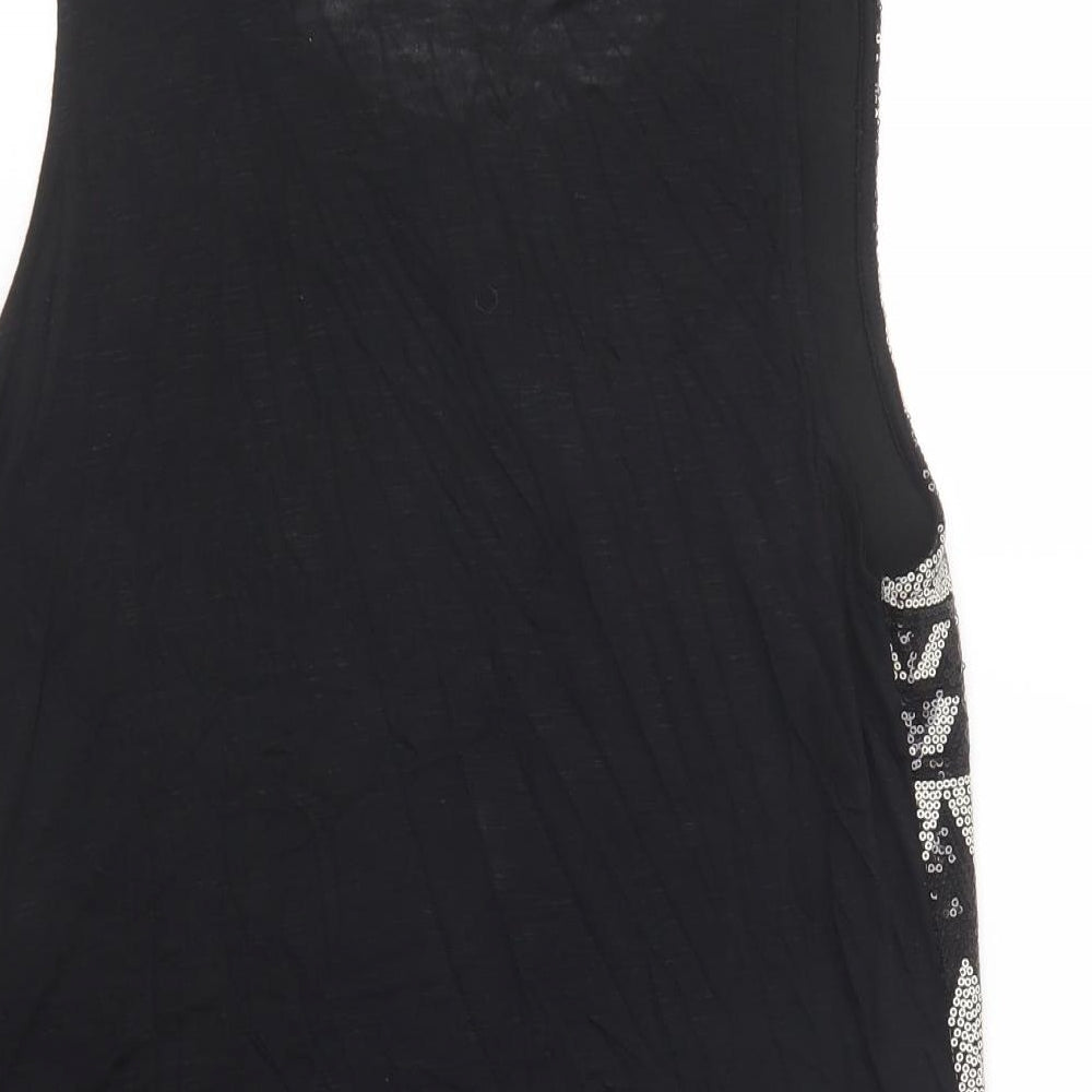 Womens UK Size 14 Dorothy Perkins Black Basic Blouse