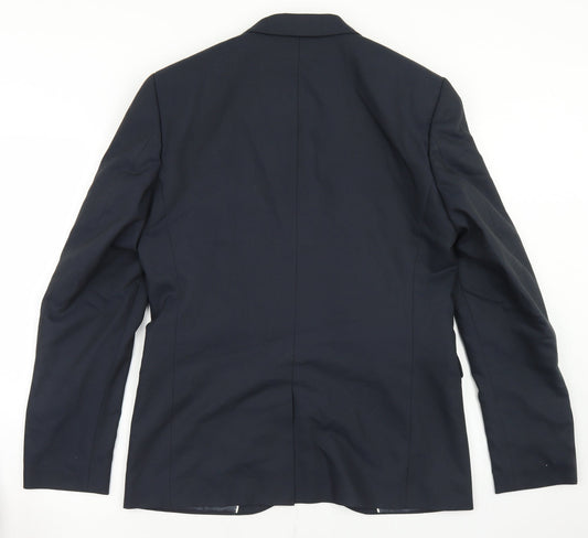 Mens UK Size 40 Topman Regular Blue Suit Jacket