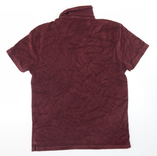 Autograph Mens Brown Cotton Polo Size M Collared