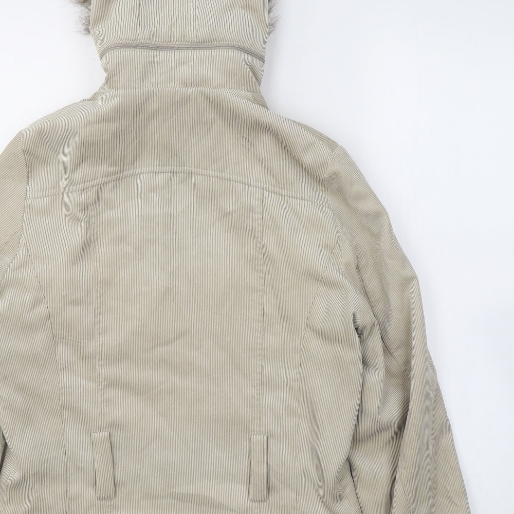 Womens UK Size 12 Klass Beige Parka Coat