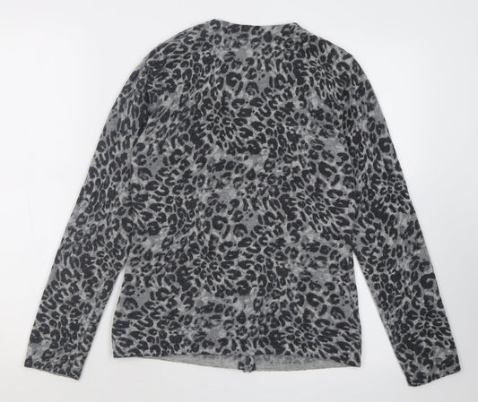 Womens UK Size S Kenar Grey Cardigan Jumper