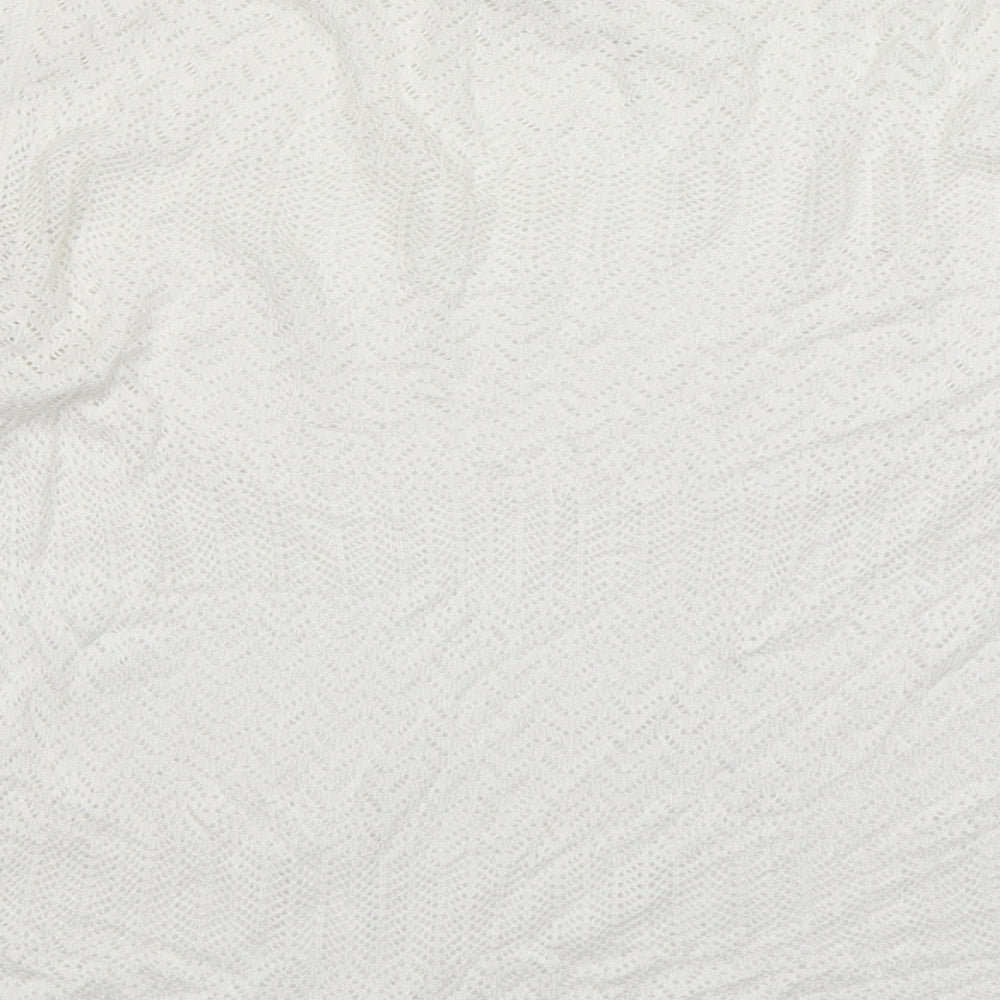 Womens UK Size M Stradivarius White Pullover Jumper