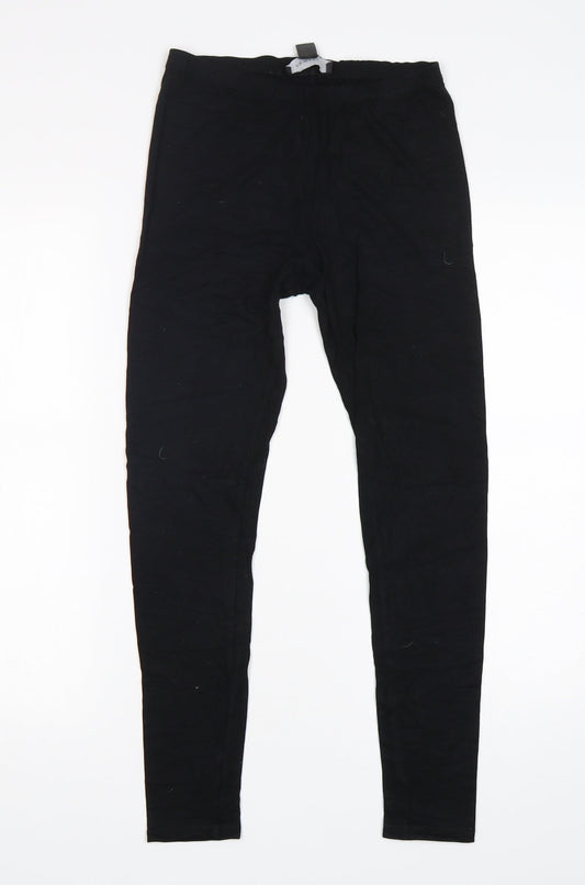 Additional front view of Primark women’s black viscose jogger leggings, size UK 6, 27-inch leg