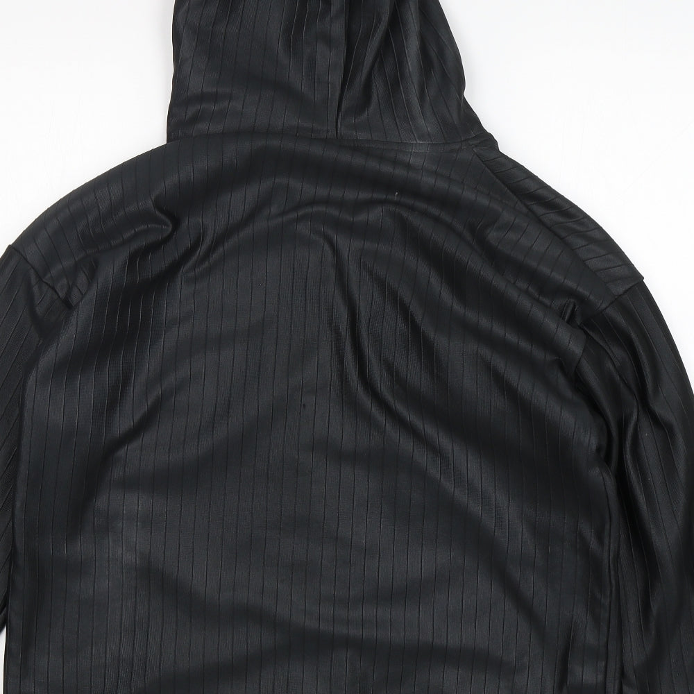 Brand and care label for Lacati women’s black jacket, size L, button