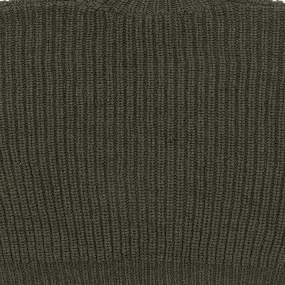 New Look Girls Green V-Neck Acrylic Pullover Jumper Size 12-13 Years