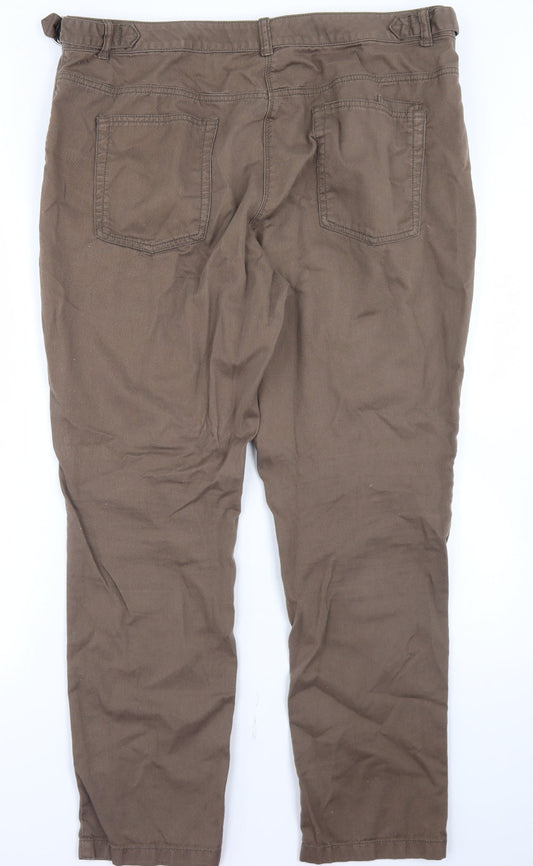 Womens UK Size 38 in NEXT Regular Fit Chino Brown Trousers