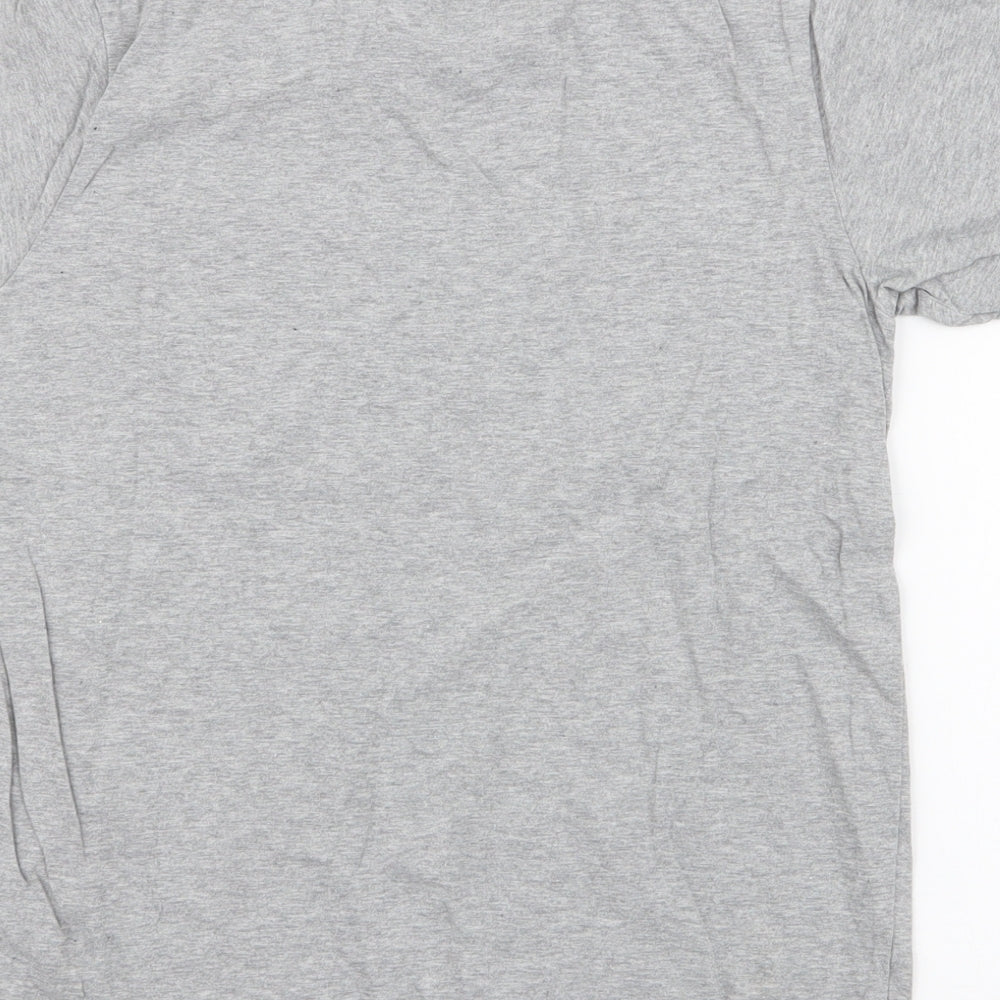 George Boys Grey 100% Cotton Jersey T-Shirt Size 10-11 Years Round Neck Pullover