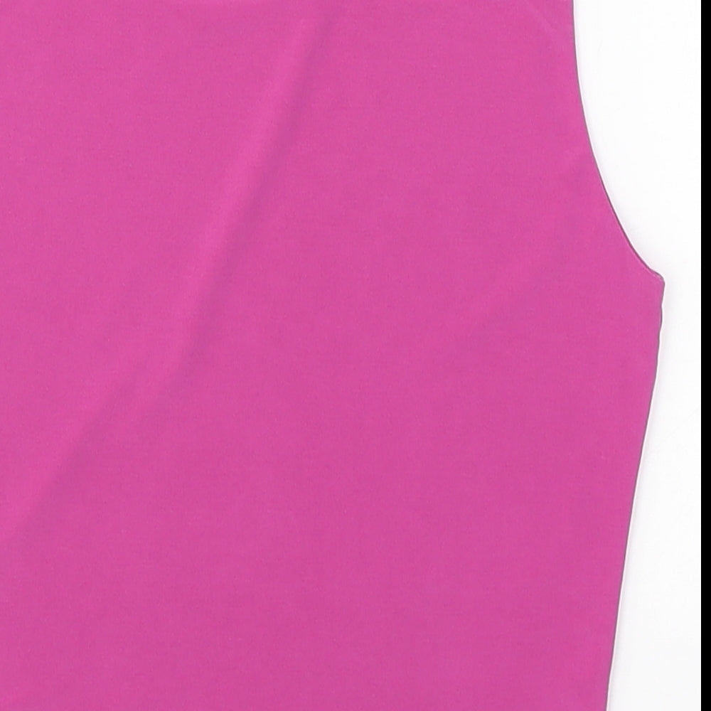 Vivichi Womens Pink Polyester Cropped Tank Size S Round Neck