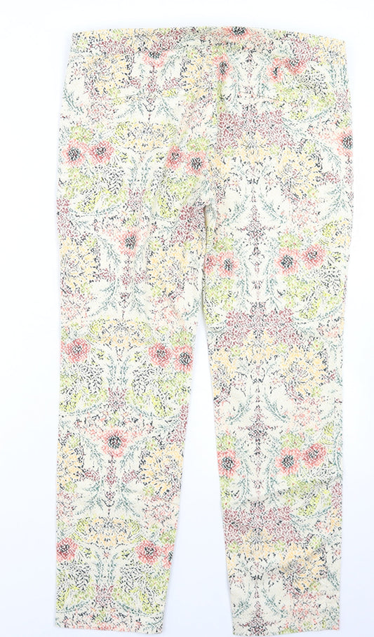 Womens UK Size 34 in Zara Regular Fit Dress Pants Multicoloured Trousers