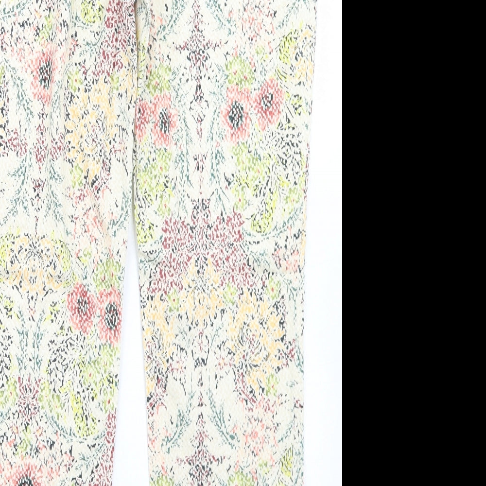 Womens UK Size 34 in Zara Regular Fit Dress Pants Multicoloured Trousers
