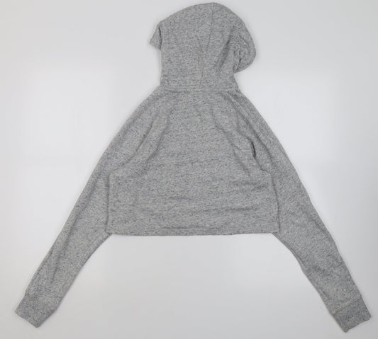 H&M Womens Grey Cotton Pullover Hoodie Size XS Pullover