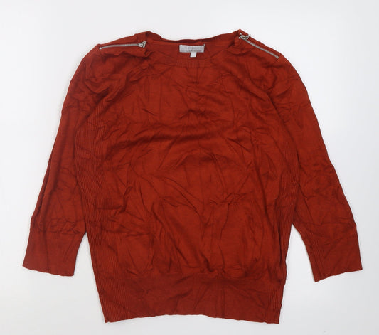 Womens UK Size 14 Red Herring Brown Pullover Jumper