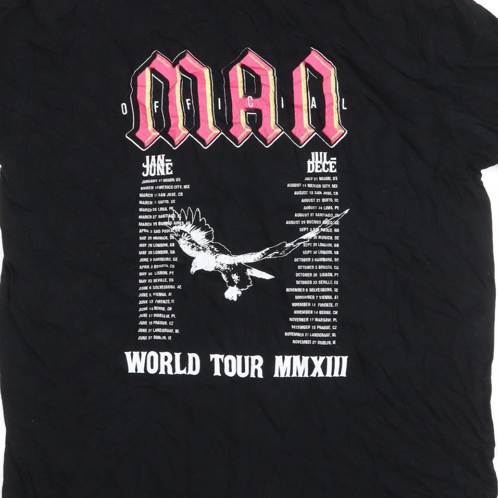 Mens UK Size M Boohoo Black T-Shirt