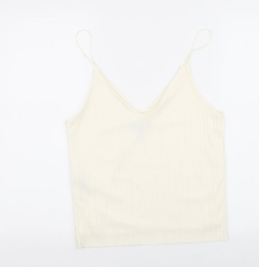 Womens UK Size 10 New Look Ivory Camisole Tank