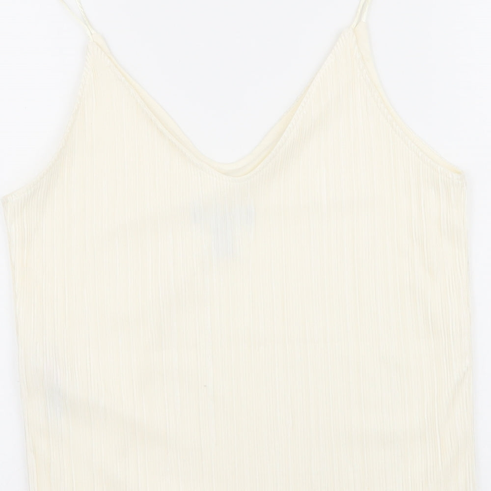 Womens UK Size 10 New Look Ivory Camisole Tank