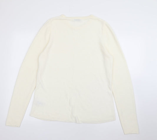 Womens UK Size 14 Marks and Spencer Ivory Pullover Jumper