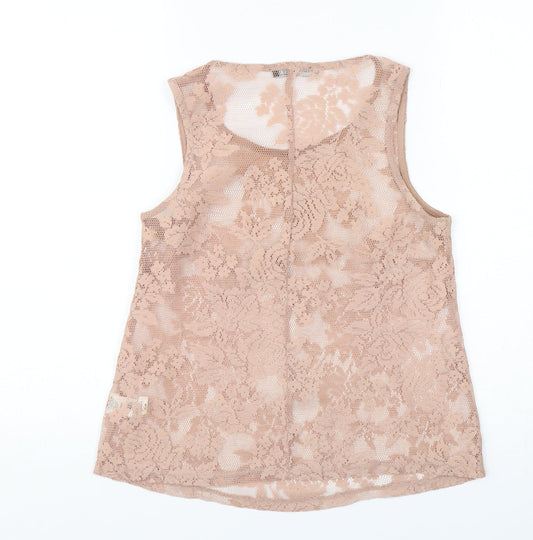 Womens UK Size 6 Atmosphere Beige Basic Tank