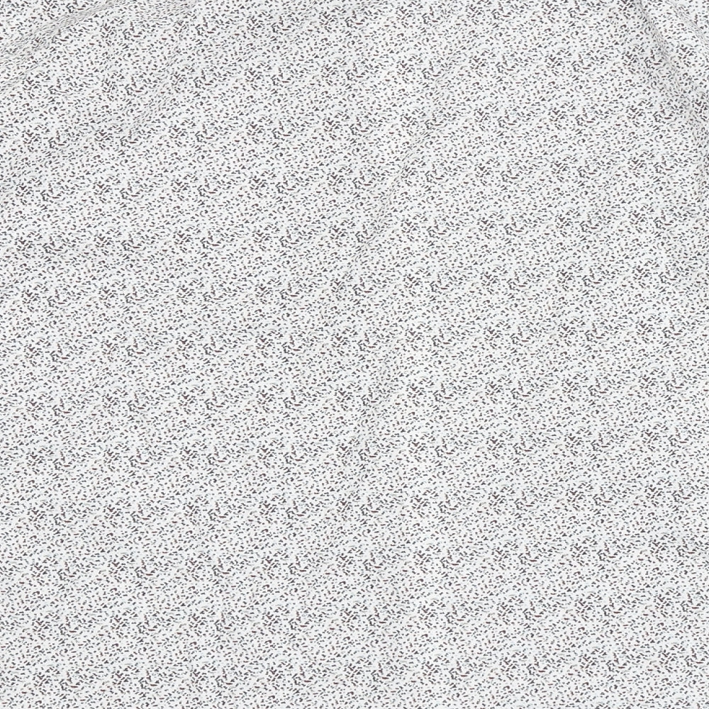 Autograph Mens White Cotton Button-Up Size 15 Collared Button