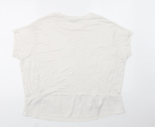 Womens UK Size L Dunnes Stores White Basic Blouse