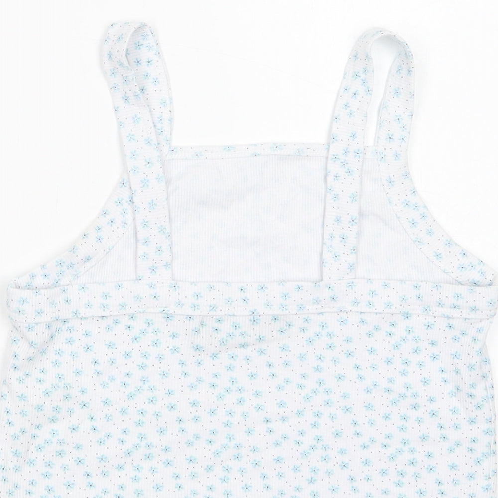 Womens UK Size S INSIDE White Cropped Tank