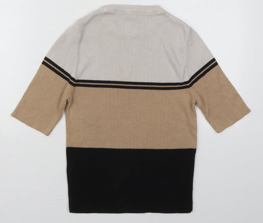 Womens UK Size 10 New Look Beige Pullover Jumper