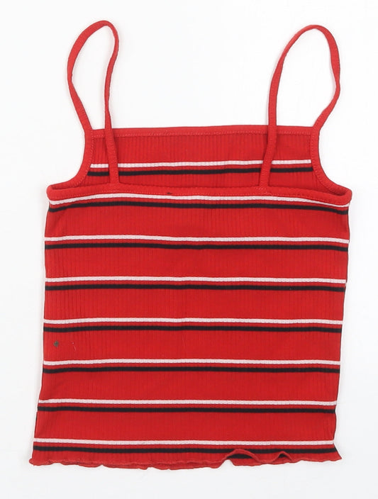 Womens UK Size 6 New Look Red Basic Tank