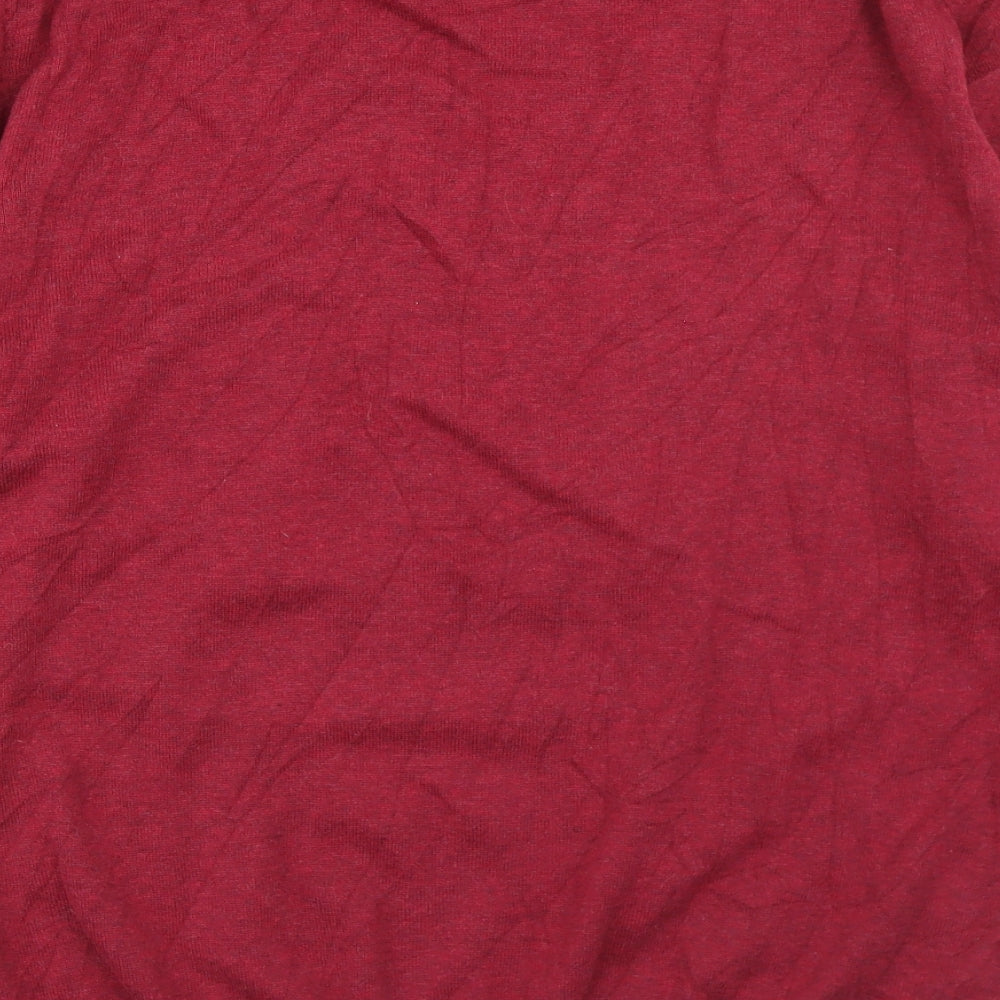 TU Mens Red Crew Neck Cotton Pullover Jumper Size XL