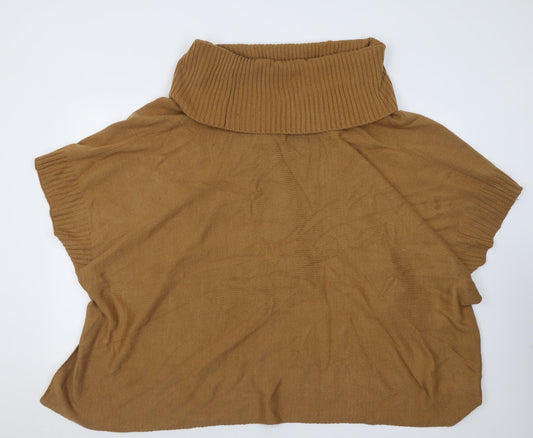 Womens UK Size One Size h7m Brown Cape Jumper