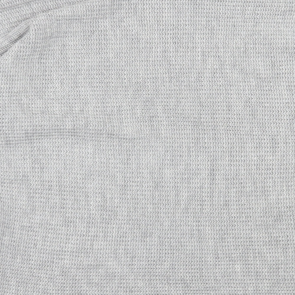 Shein  Womens Grey Boat Neck  Acrylic Pullover Jumper Size M