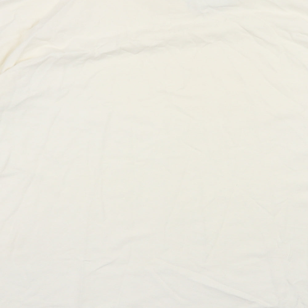 Womens UK Size M Para Ivory Basic T-Shirt