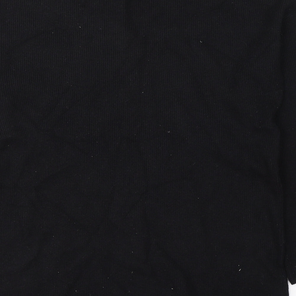 TU Womens Black Round Neck Viscose Pullover Jumper Size 8