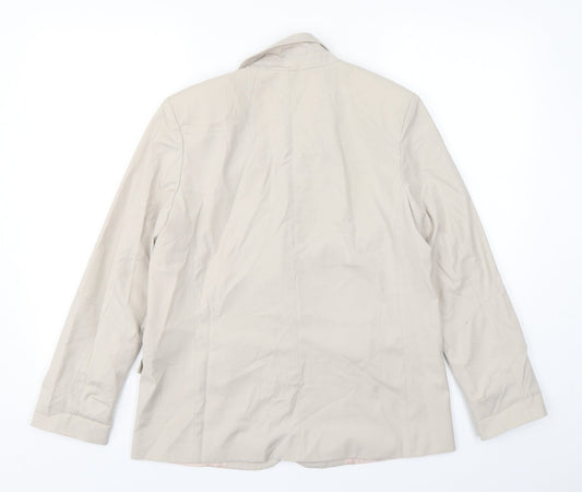 River Island  Womens Beige  Polyester Jacket Suit Jacket Size 10