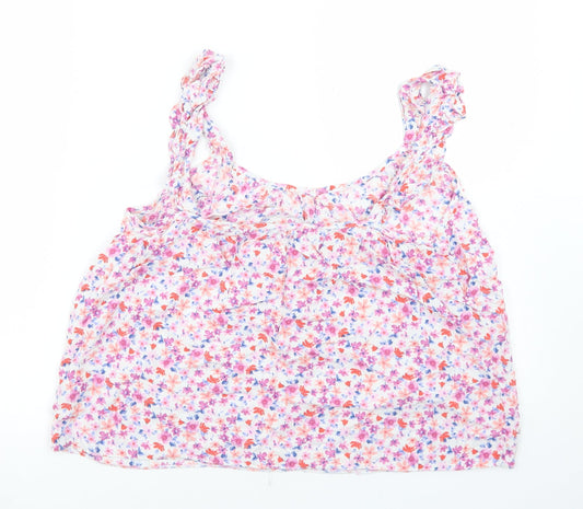 George Womens Multicoloured Floral Viscose Camisole Blouse Size 14 Scoop Neck