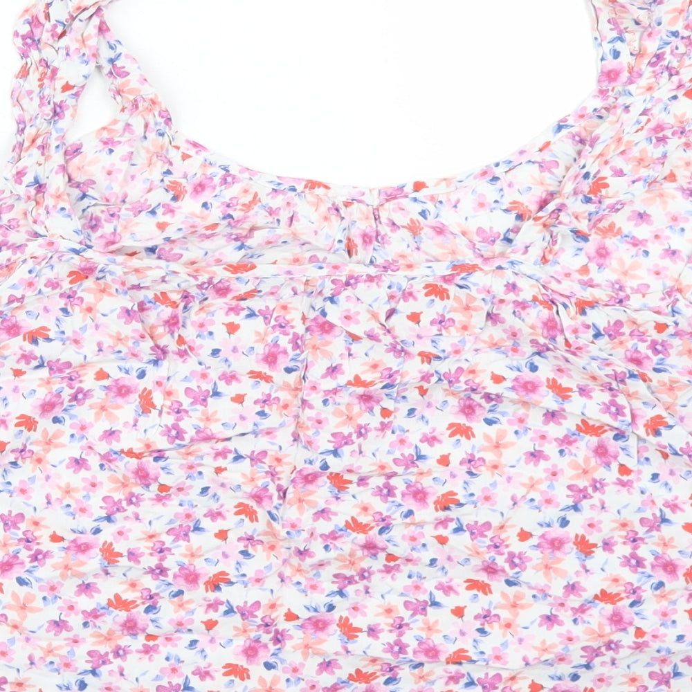 George Womens Multicoloured Floral Viscose Camisole Blouse Size 14 Scoop Neck
