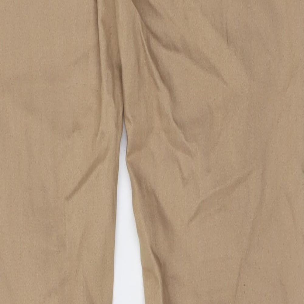 Brand and care label for Primark women’s brown cotton skinny jeans, size UK 10, 30-inch leg regular button