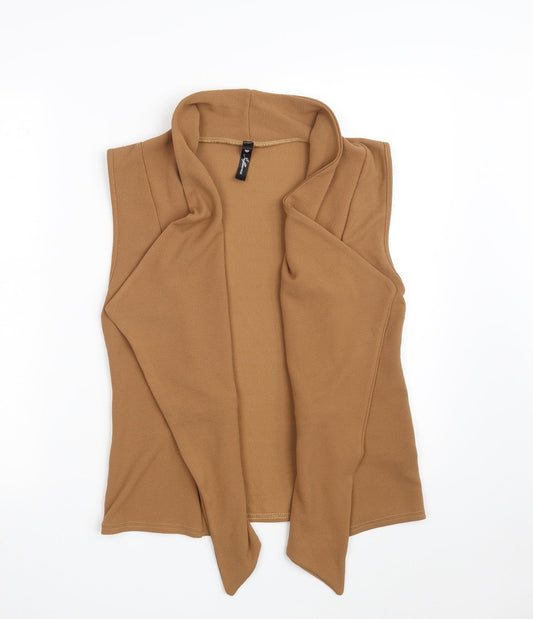 Womens UK Size 10 Influence Brown Wrap Jumper