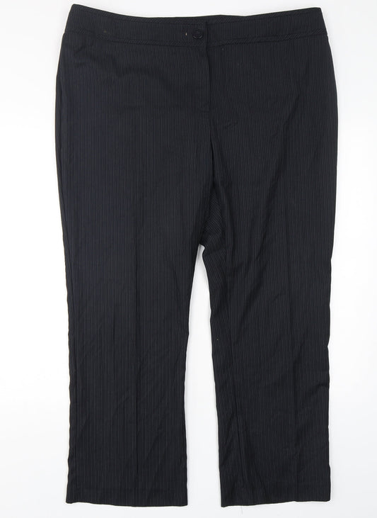 Womens UK Size 20 Marks and Spencer Regular Fit Blue Trousers