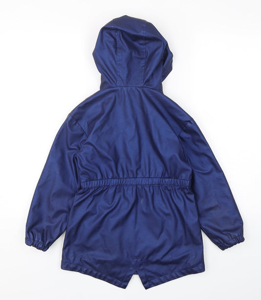 Back view of TU women’s blue parka coat zip