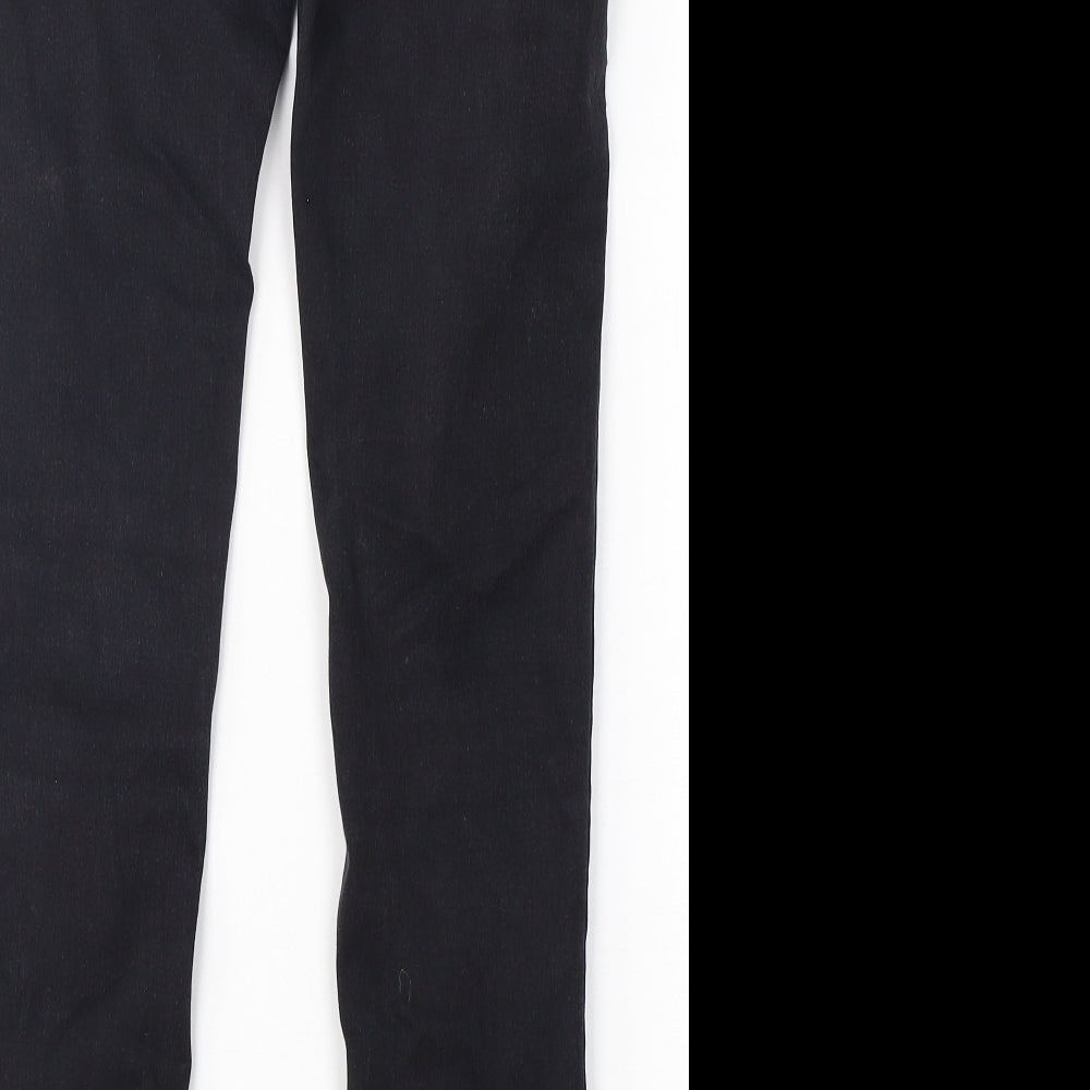 Brand and care label for Denim Co women’s black cotton skinny jeans, size UK 10, 29-inch leg regular