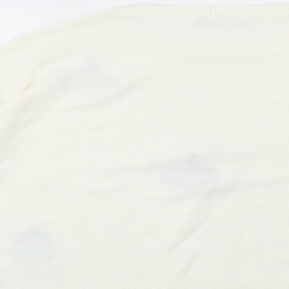 Womens UK Size L Marks and Spencer Ivory Pullover Jumper