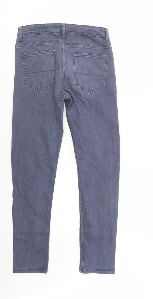 Primark Womens Blue Cotton Skinny Jeans Size 28 L30 in Regular Button